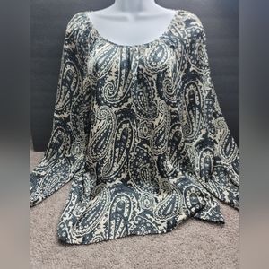 Banana Republic Paisley Blue/White Blouse - Medium